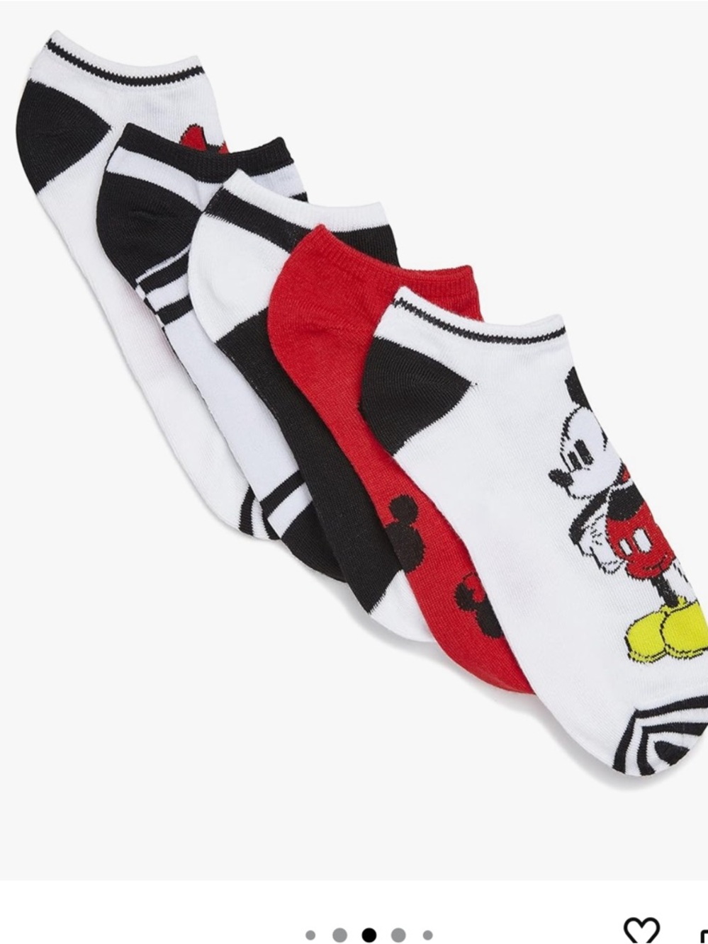 Disney Women's Mickey Mouse 5 Pack No Show Socks - Picture 3 of 6